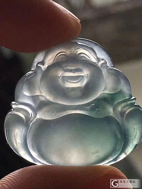 翡翠飘彩佛公_挂件翡翠