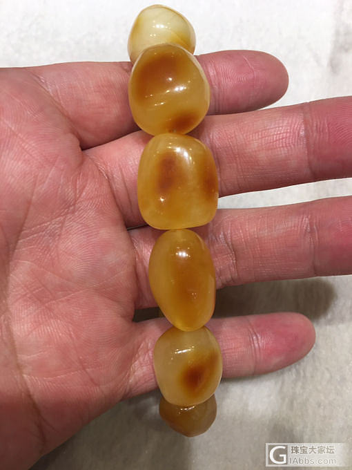 蜜蜡随形手串_珠串蜜蜡