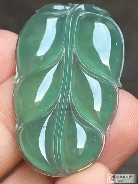 翡翠叶子_挂件翡翠