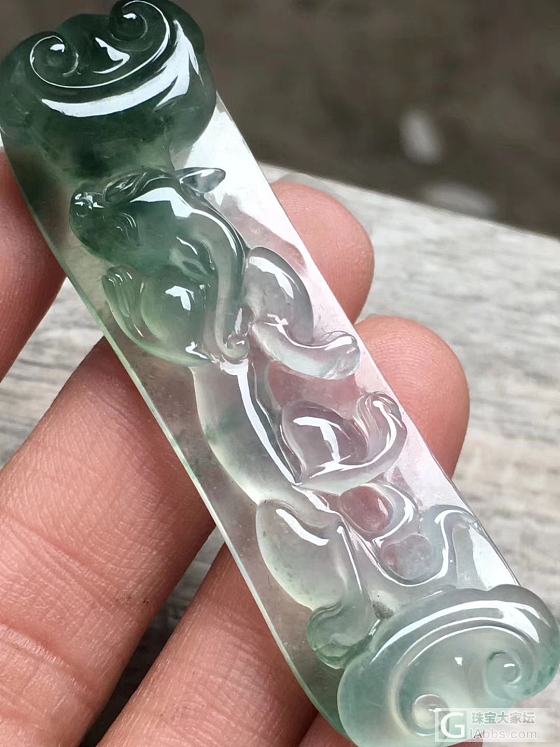 翡翠麒麟如意牌_翡翠