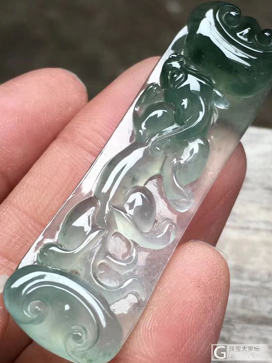 翡翠麒麟如意牌_翡翠