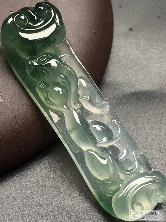 翡翠麒麟如意牌_翡翠