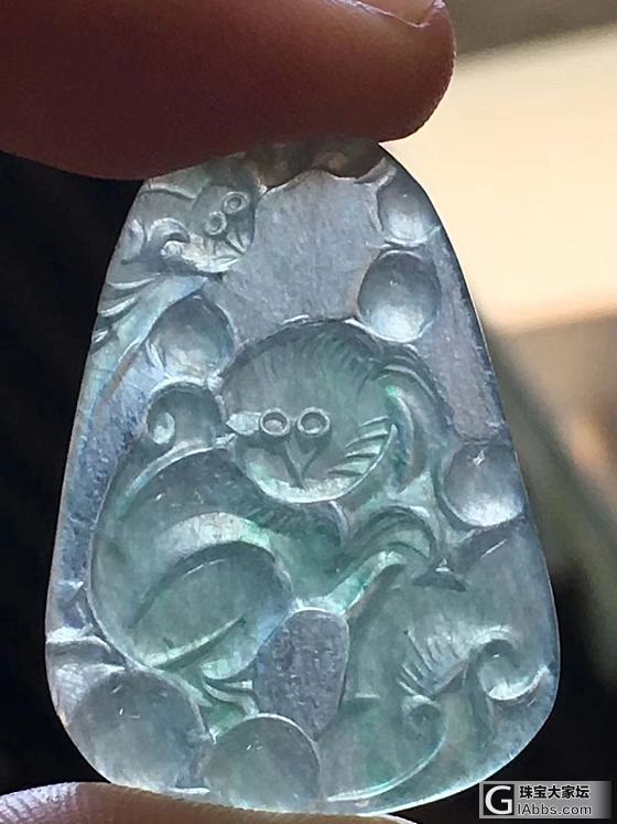 翡翠猴牌_挂件翡翠
