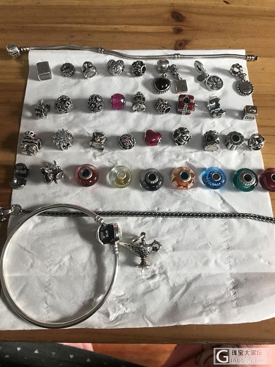 串珠大集合，金的银的都有_潘多拉手链925银金