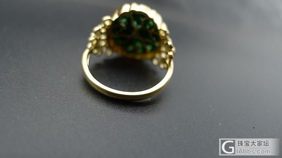 满绿翡翠雕花戒指 18k金镶嵌_戒指翡翠