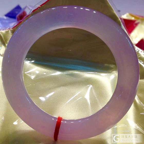 高冰粉紫翡翠圆条手镯，57_手镯翡翠