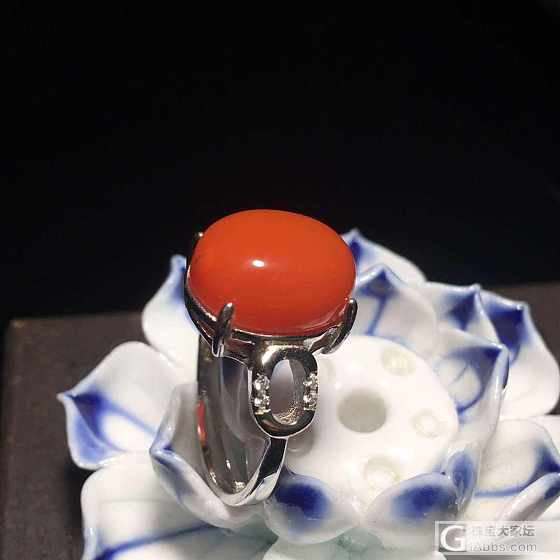南红戒指 樱桃红_戒指南红