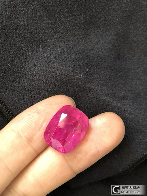 18克拉 缅甸 无烧 粉蓝宝，大块头，鉴赏_名贵宝石