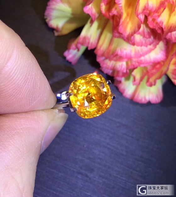 ##中颐天然黄色蓝宝石##  5.93ct  AIGS证书_刻面宝石蓝宝石中颐彩色宝石