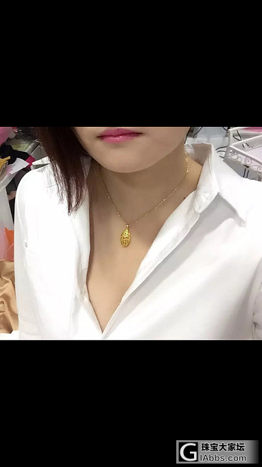 新入的坠子，挺喜欢的_吊坠金