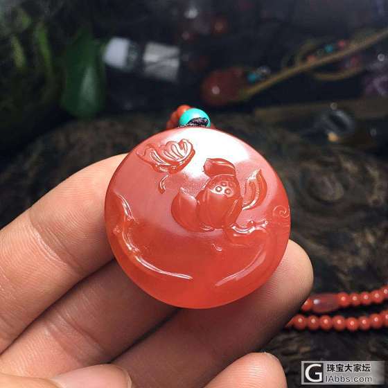 此花开，有谁怜_挂件玉髓玛瑙南红