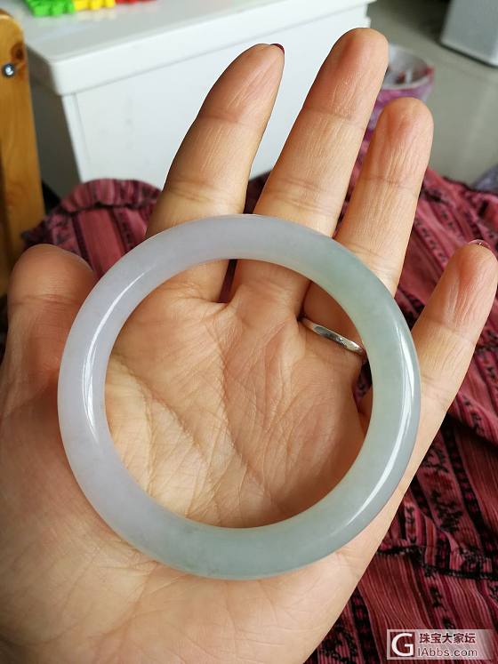 晒一下自己的镯子_手镯翡翠