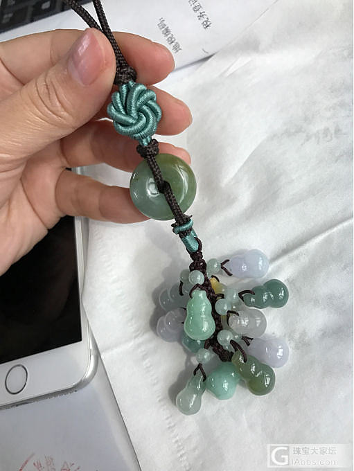 新手工，好看不_挂饰手工diy翡翠
