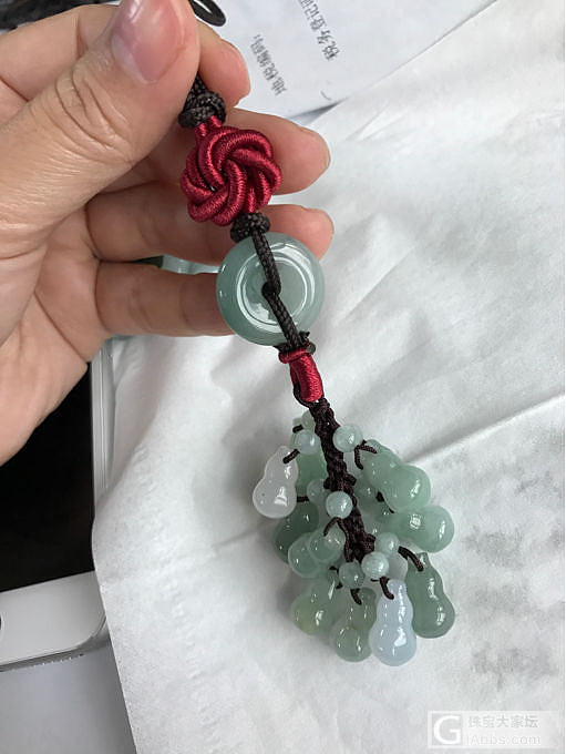 新手工，好看不_挂饰手工diy翡翠