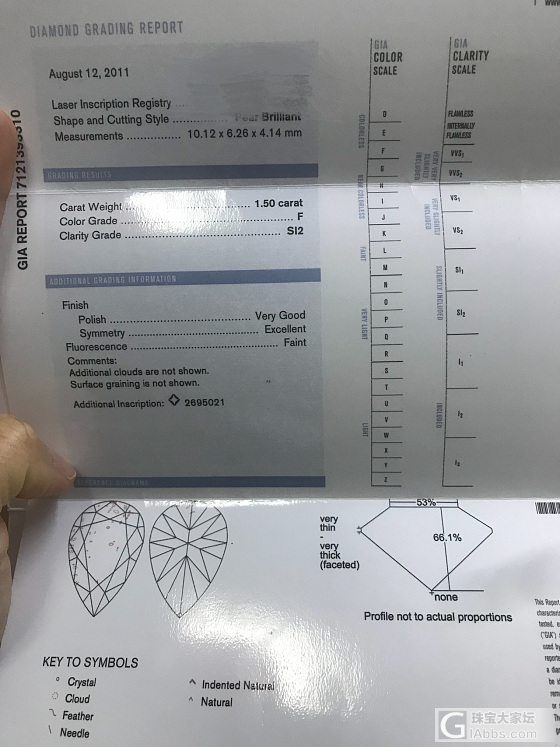 周大福梨形钻1.5克拉，感觉被坑了_戒指异形钻