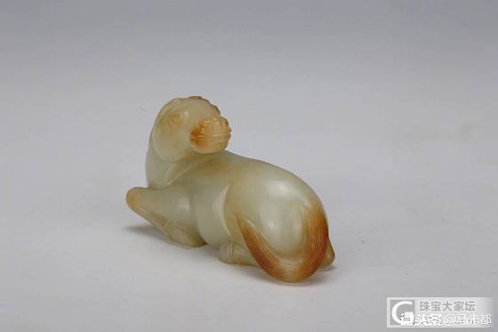 马未都观复博物馆的和田玉马_摆件和田玉