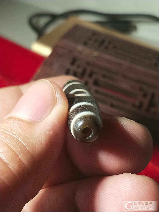 两眼天珠，54.3/12.3mm，玉树连理，比翼双飞，事业有成；_天珠