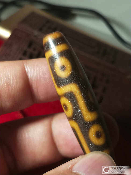 九眼天珠，57.8/13.6mm，藏传精品，高端大气，美不胜收；_天珠