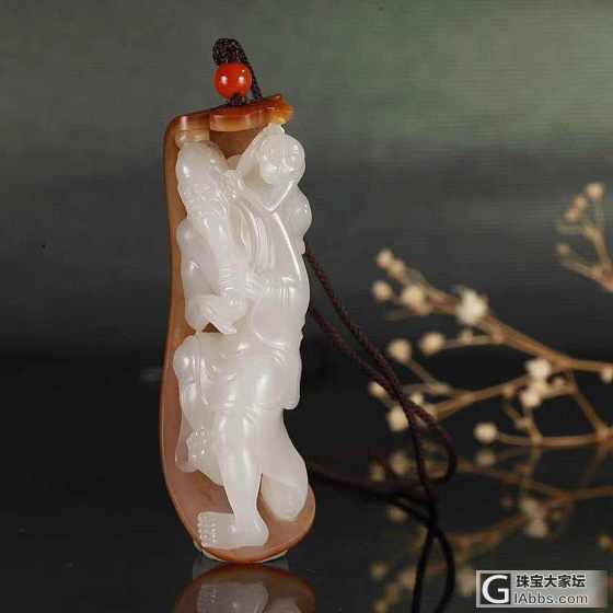 【爱玉玉铺】中国玉雕艺术大师 张克山老师作品：灵猴献寿_把玩件和田玉