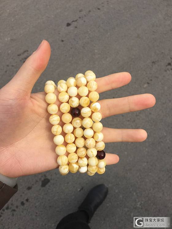 入了串白花_珠串琥珀蜜蜡