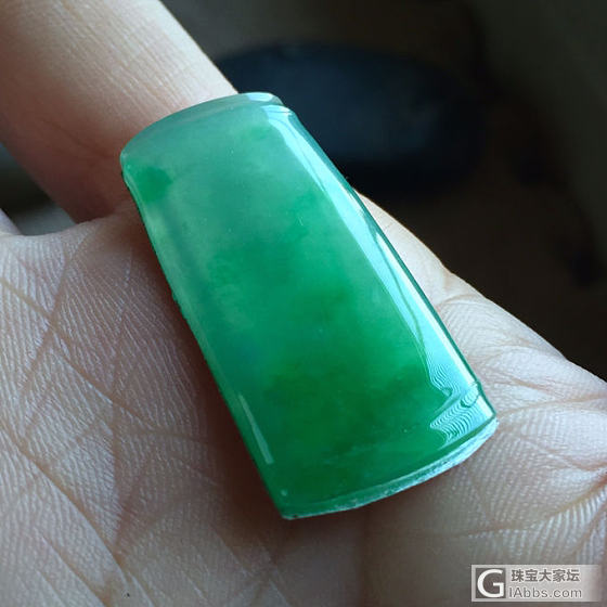 起光阳绿竹节，也来秀秀吧_挂件翡翠