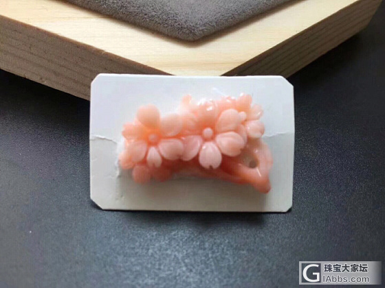秒杀☘️ 天然粉珊瑚 雕刻花 ➕个扣子直接做锁骨链 620_花件珊瑚