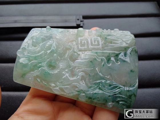 冰种飘花精雕龙腾盛世挂件_牌子翡翠