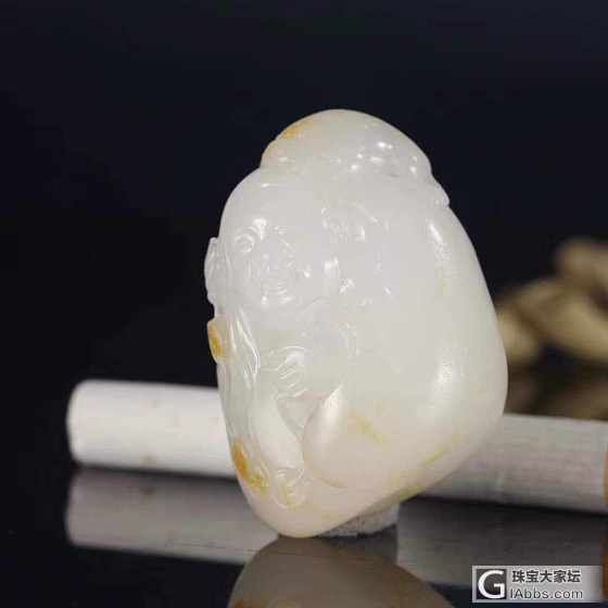 【爱玉玉铺】名家大师作品 福到眼前_和田玉挂件