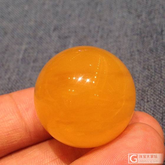 鸡油红满蜜圆珠26.6mm，颜色红蜜满，全品无瑕疵，克价🉐️180元_把玩件配件琥珀蜜蜡