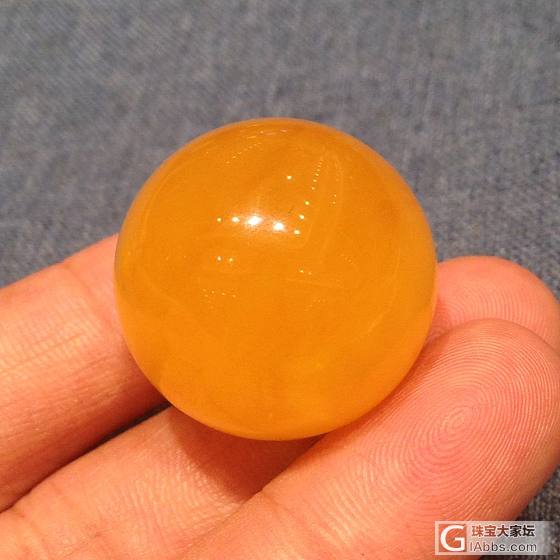 鸡油红满蜜圆珠26.6mm，颜色红蜜满，全品无瑕疵，克价🉐️180元_把玩件配件琥珀蜜蜡