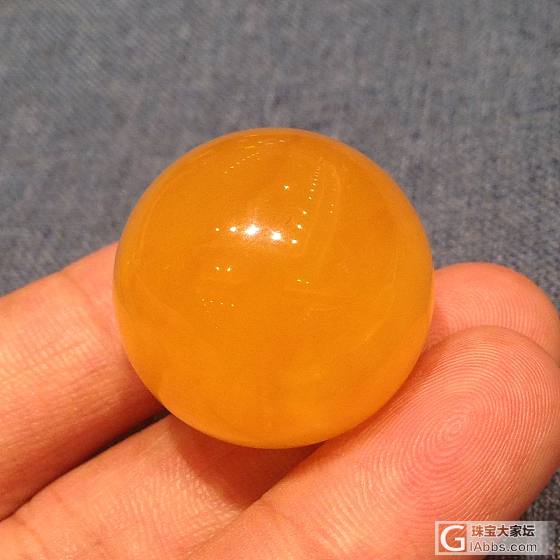 鸡油红满蜜圆珠26.6mm，颜色红蜜满，全品无瑕疵，克价🉐️180元_把玩件配件琥珀蜜蜡