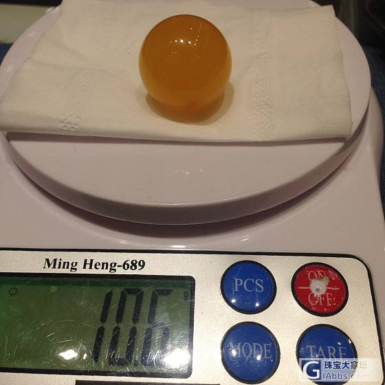 鸡油红满蜜圆珠26.6mm，颜色红蜜满，全品无瑕疵，克价🉐️180元_把玩件配件琥珀蜜蜡
