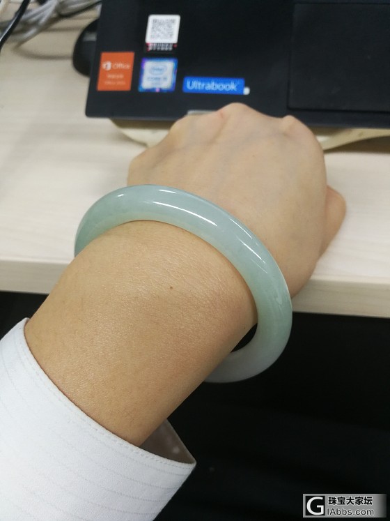 也晒晒我的圆条_手镯翡翠