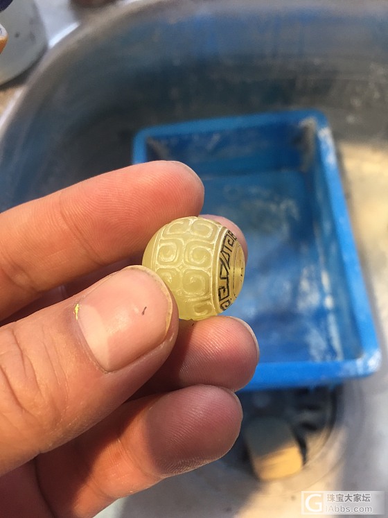 最近手工做的回纹珠，分享下过程图和心得_打磨琥珀蜜蜡