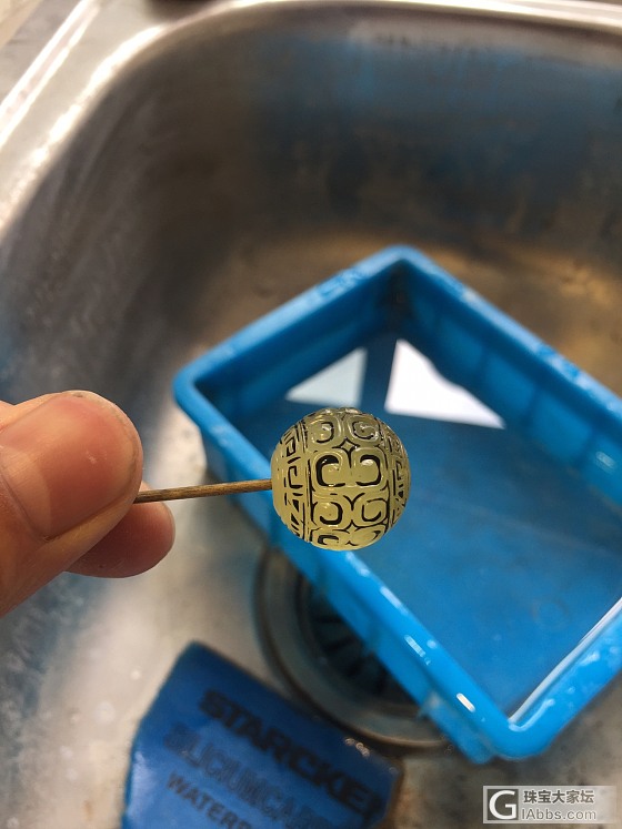 最近手工做的回纹珠，分享下过程图和心得_打磨琥珀蜜蜡