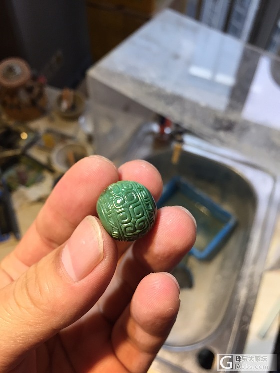 最近手工做的回纹珠，分享下过程图和心得_打磨琥珀蜜蜡