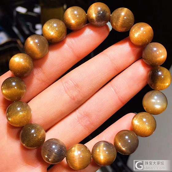 金灿灿的太阳石水晶手链！超美的太阳猫眼非常抢眼，如太阳一般耀眼！！润润的、闪闪的..._珠串太阳石