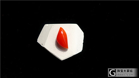 【三千世界】橘子果冻的质感 卡卡BOKE凤眼形蛋面1.14克_戒面珊瑚