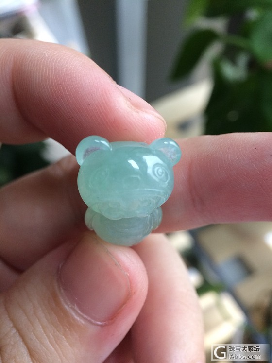 晒晒最近新做的，懵系小动物两只_玉工翡翠