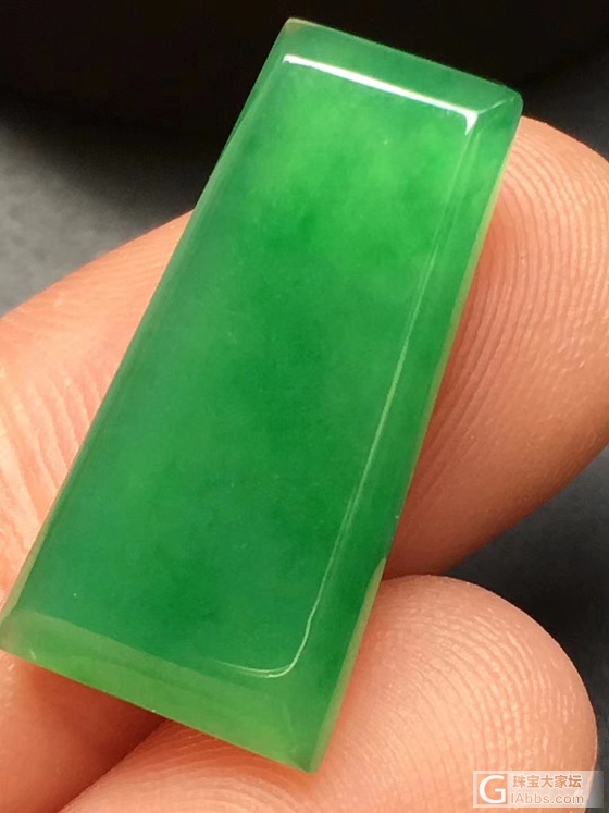 翡翠满色素面牌_牌子翡翠