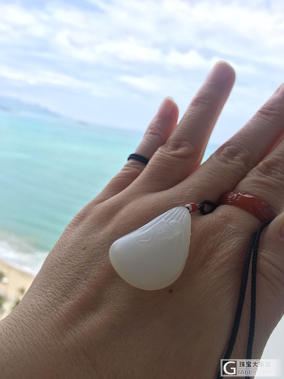 阳光，沙滩，还有一片海蓝蓝～_挂件和田玉
