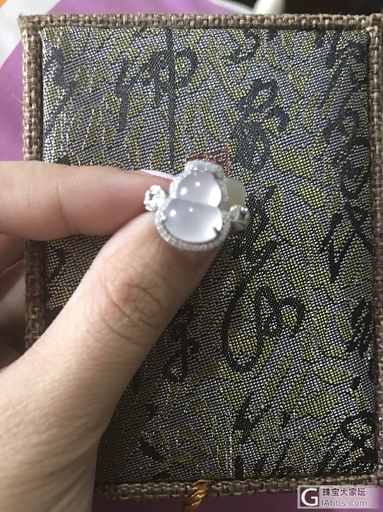 白冰葫芦翡翠豪镶戒指_戒指翡翠