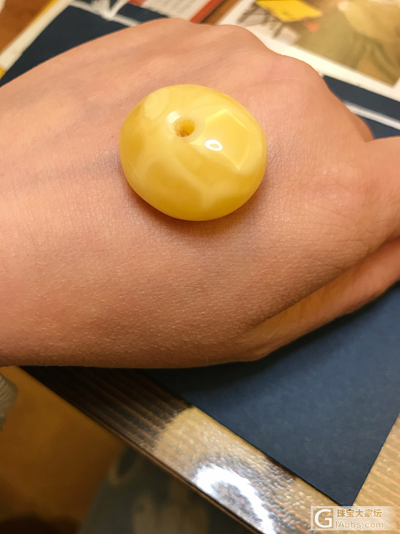 蜜蜡扣子，奶糖，小年份氧化的美呆啦_琥珀蜜蜡