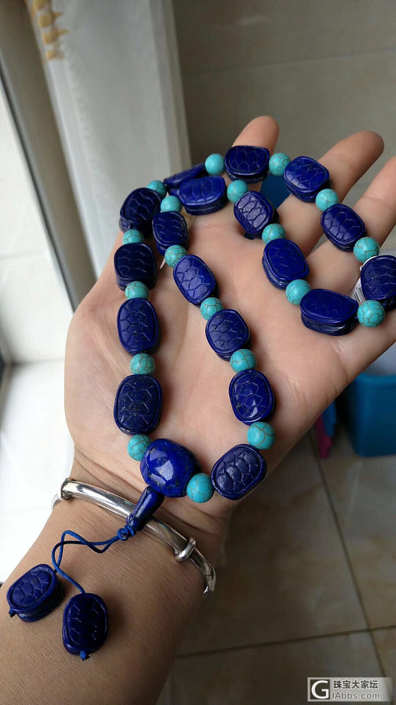 乌龟壳背云还可这么串哦😯_珠串青金石手工diy