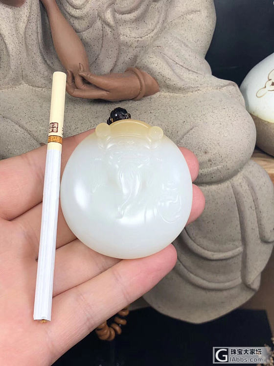 手把件财神爷_把玩件和田玉