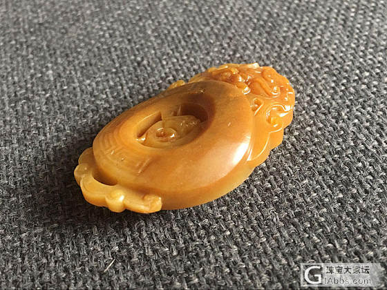 【喆熙美玉】20克全黄籽料龙虎佩_挂件和田玉