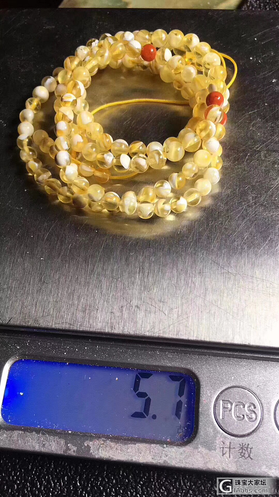 4+金绞白链子_珠串琥珀蜜蜡
