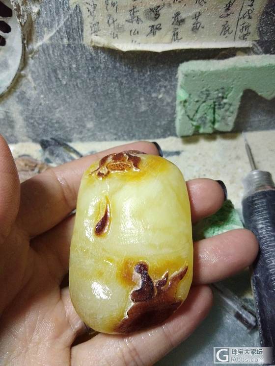 一叶菩提，精修_雕刻蜜蜡