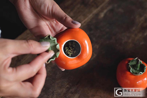 新鲜的柿子_茶具