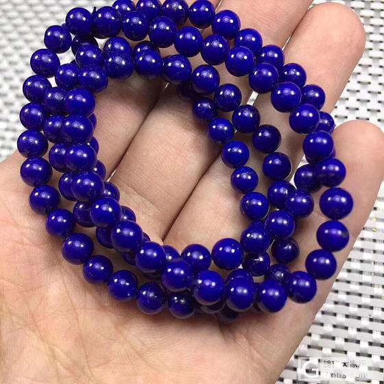 青金石6mm108佛珠一条～🈚️白撒金，油性料，上手超级漂亮_珠串青金石